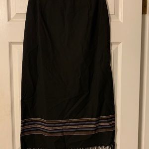 Black fringe skirt